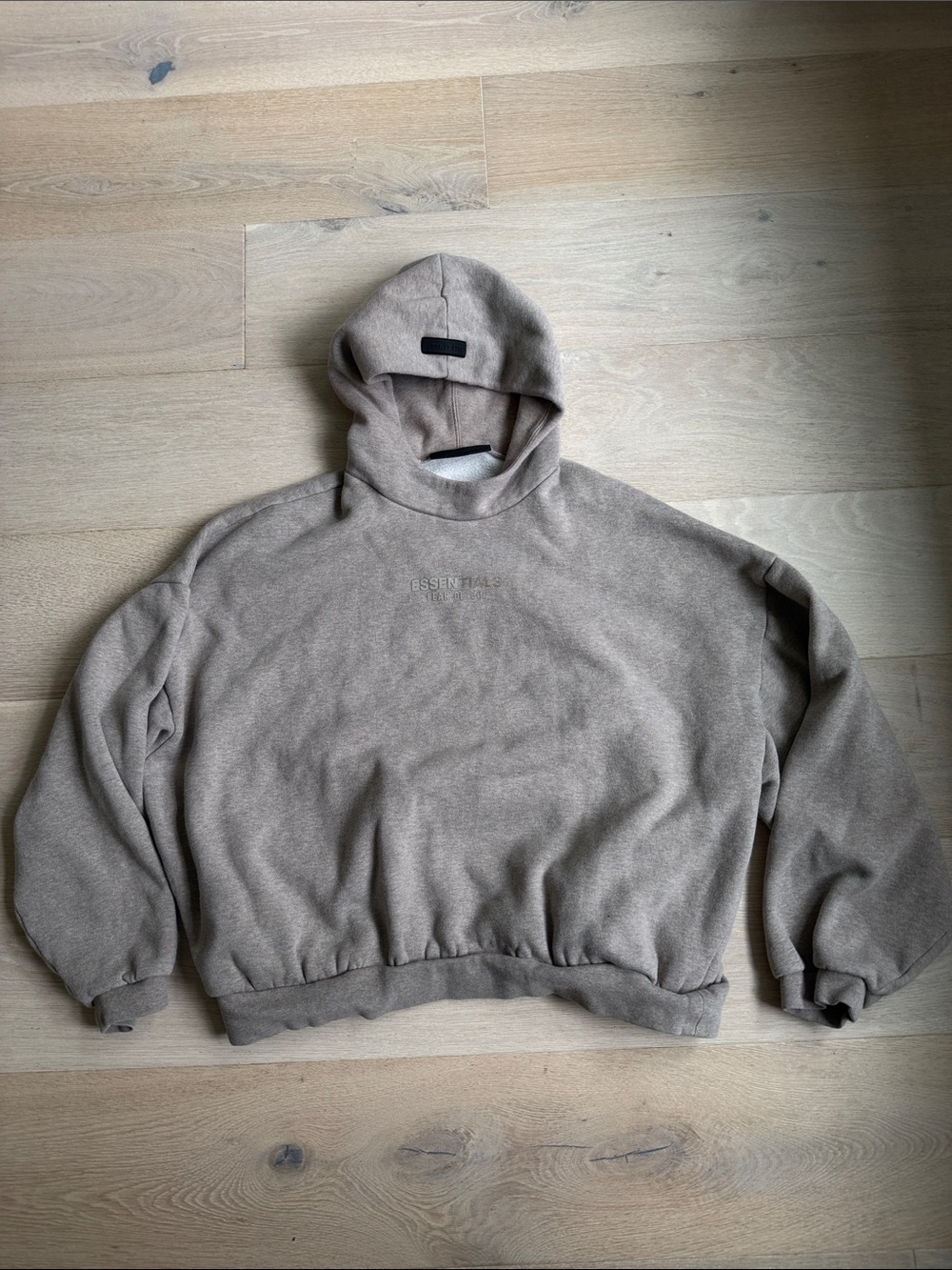Essentials fear of God Neutral Taupe Hoodie with Subtle Logo sz large men women
